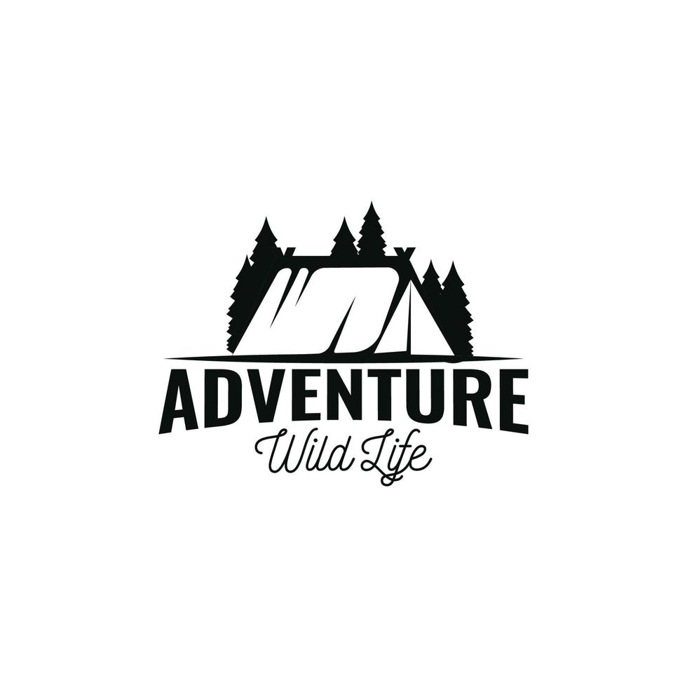 Camp Adventure Wildlife Logo Vorlagendesign vektor