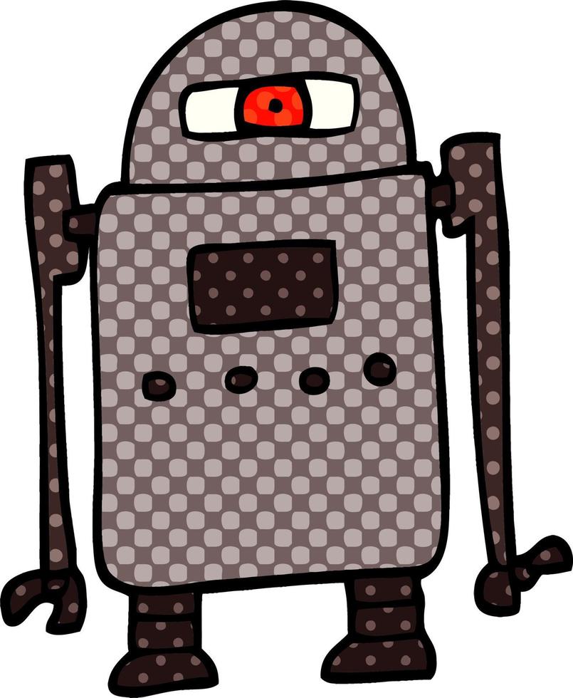 Cartoon-Doodle-Roboter vektor