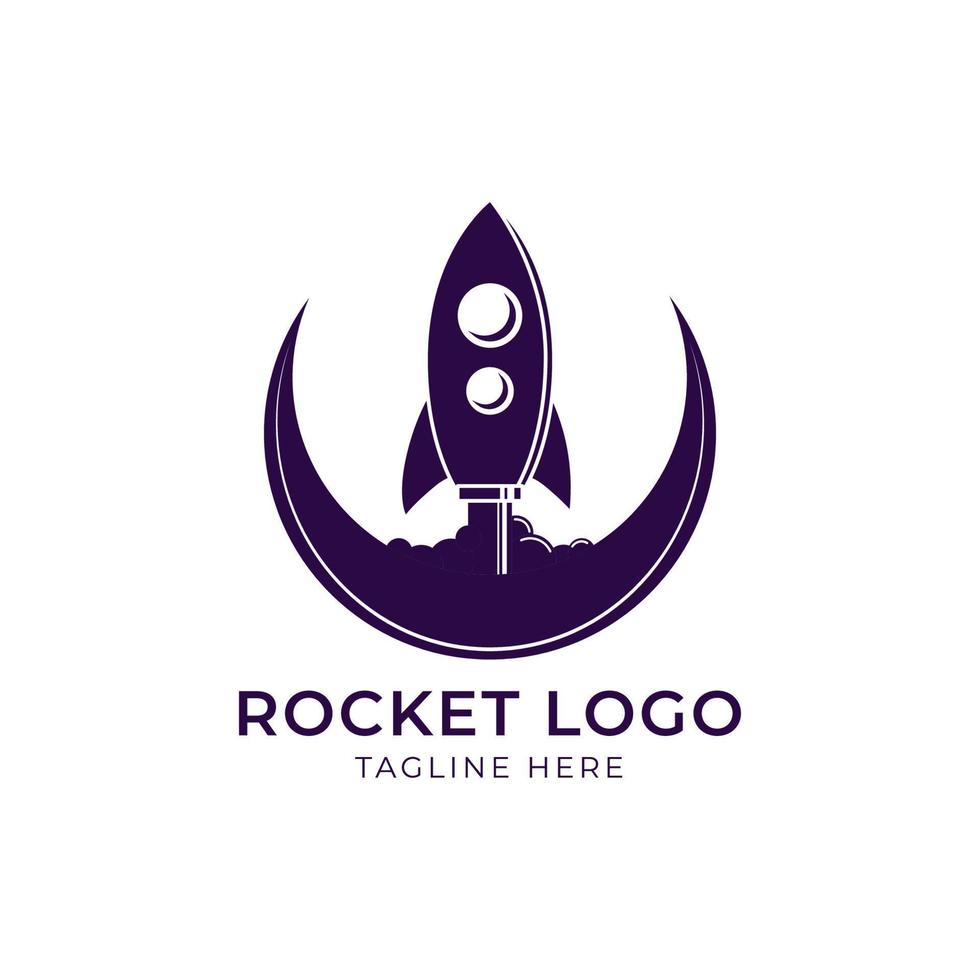 Raketenlogo-Design für Unternehmen oder andere Zwecke vektor