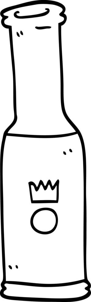 Strichzeichnung Cartoon Flasche Pop vektor