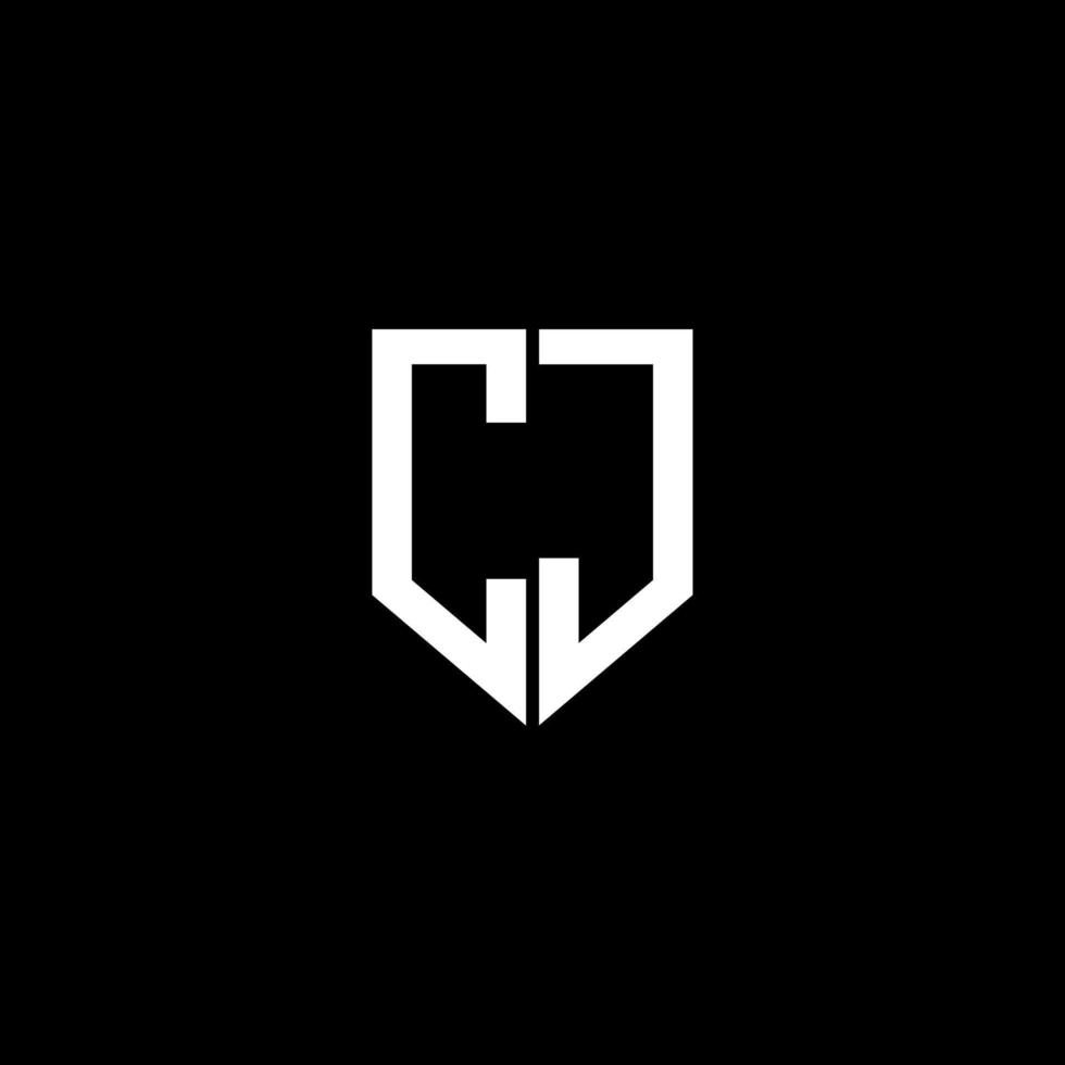 cj-Buchstaben-Logo-Design mit schwarzem Hintergrund im Illustrator. Vektorlogo, Kalligrafie-Designs für Logo, Poster, Einladung usw. vektor
