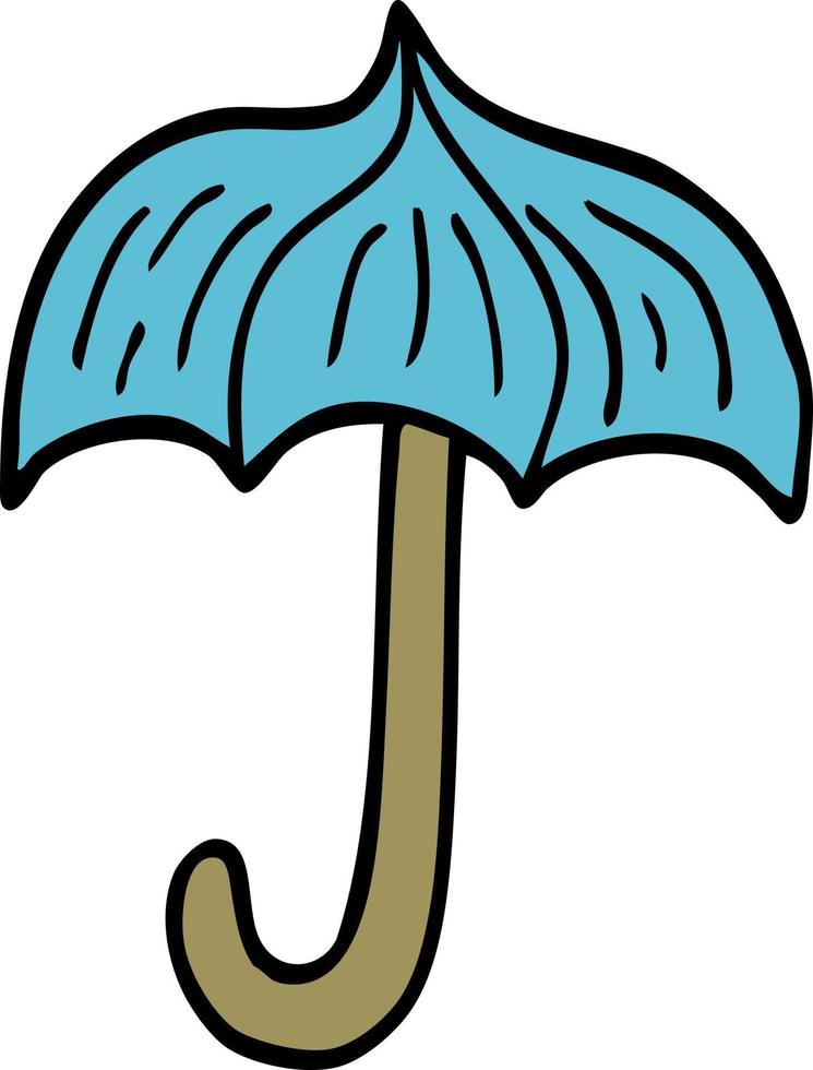 Cartoon-Doodle-Regenschirm-Tätowierungssymbol vektor