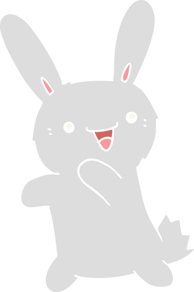 Cartoon-Kaninchen im flachen Farbstil vektor