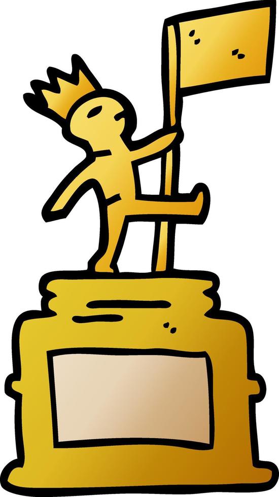 Cartoon-Doodle-Denkmal-Statue vektor