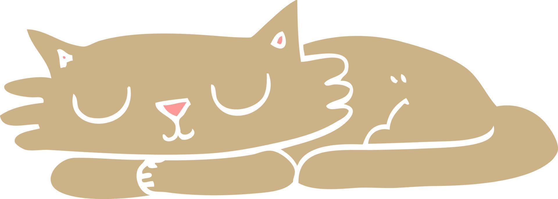 Cartoon-Doodle schlafende Katze vektor