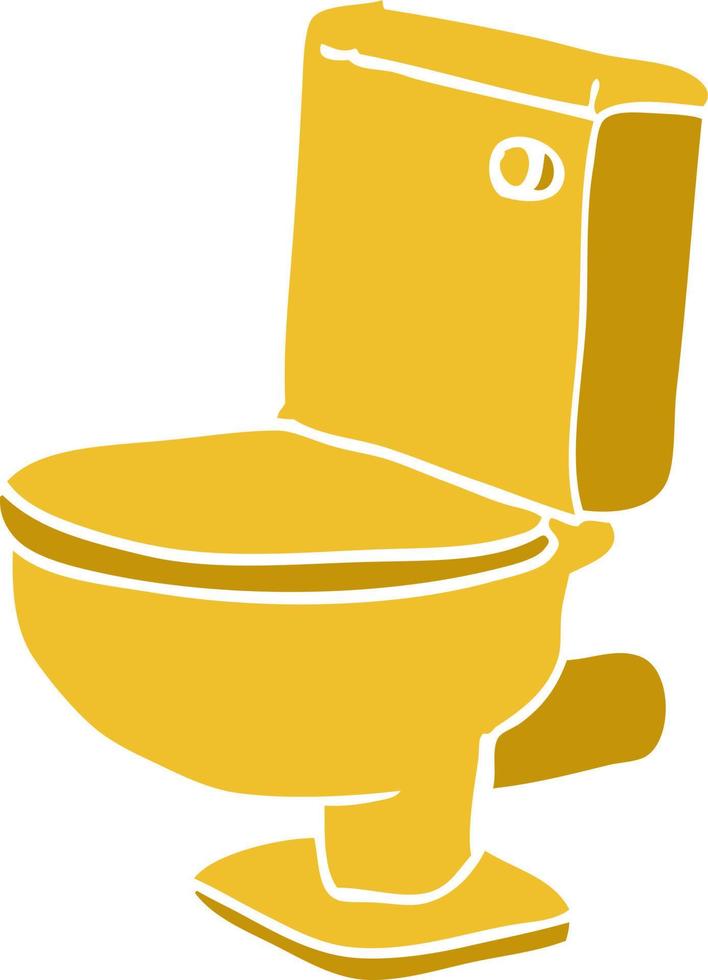 Cartoon-Doodle goldene Toilette vektor