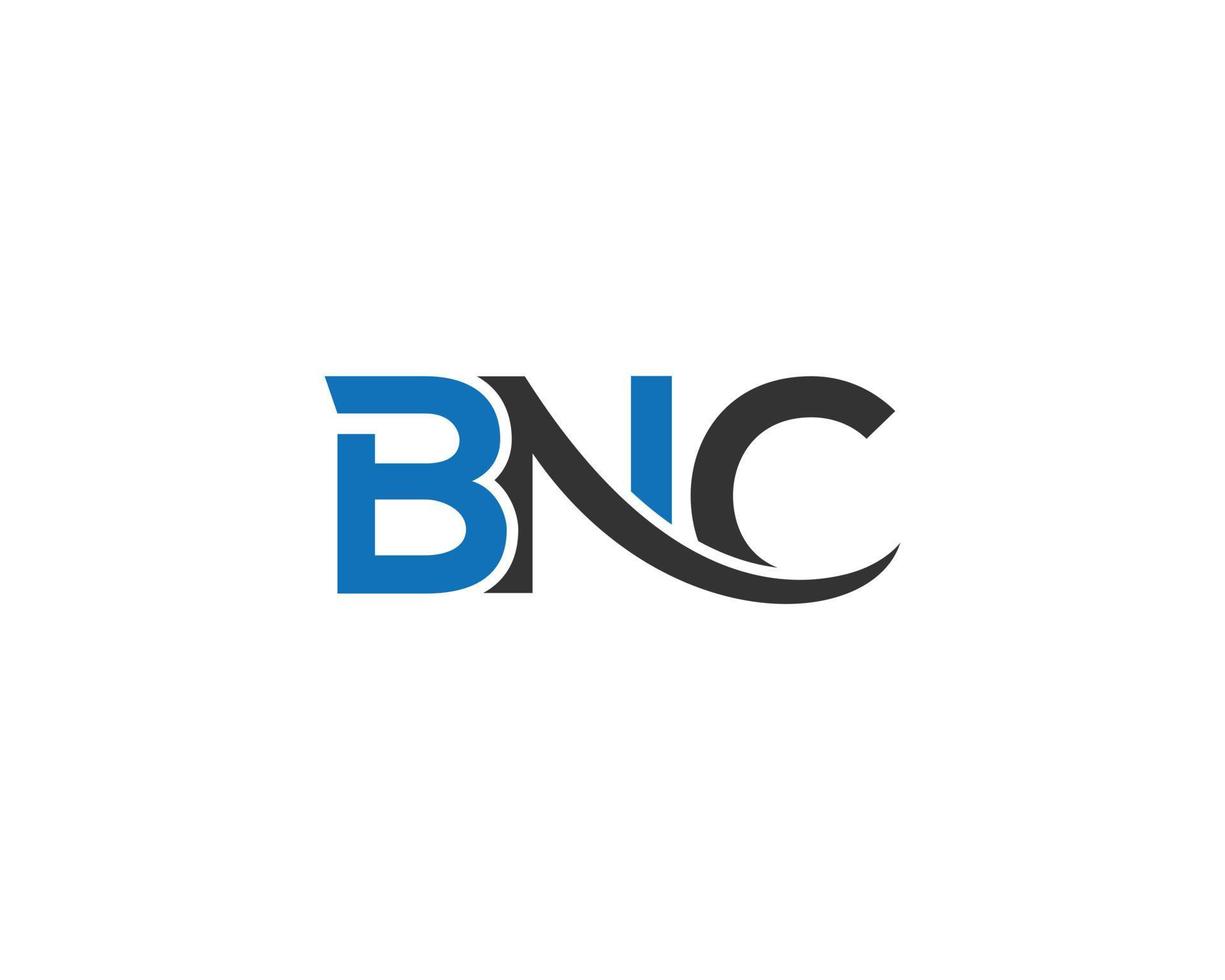 brev bnc logotyp design mall enkel och rena platt design vektor begrepp.
