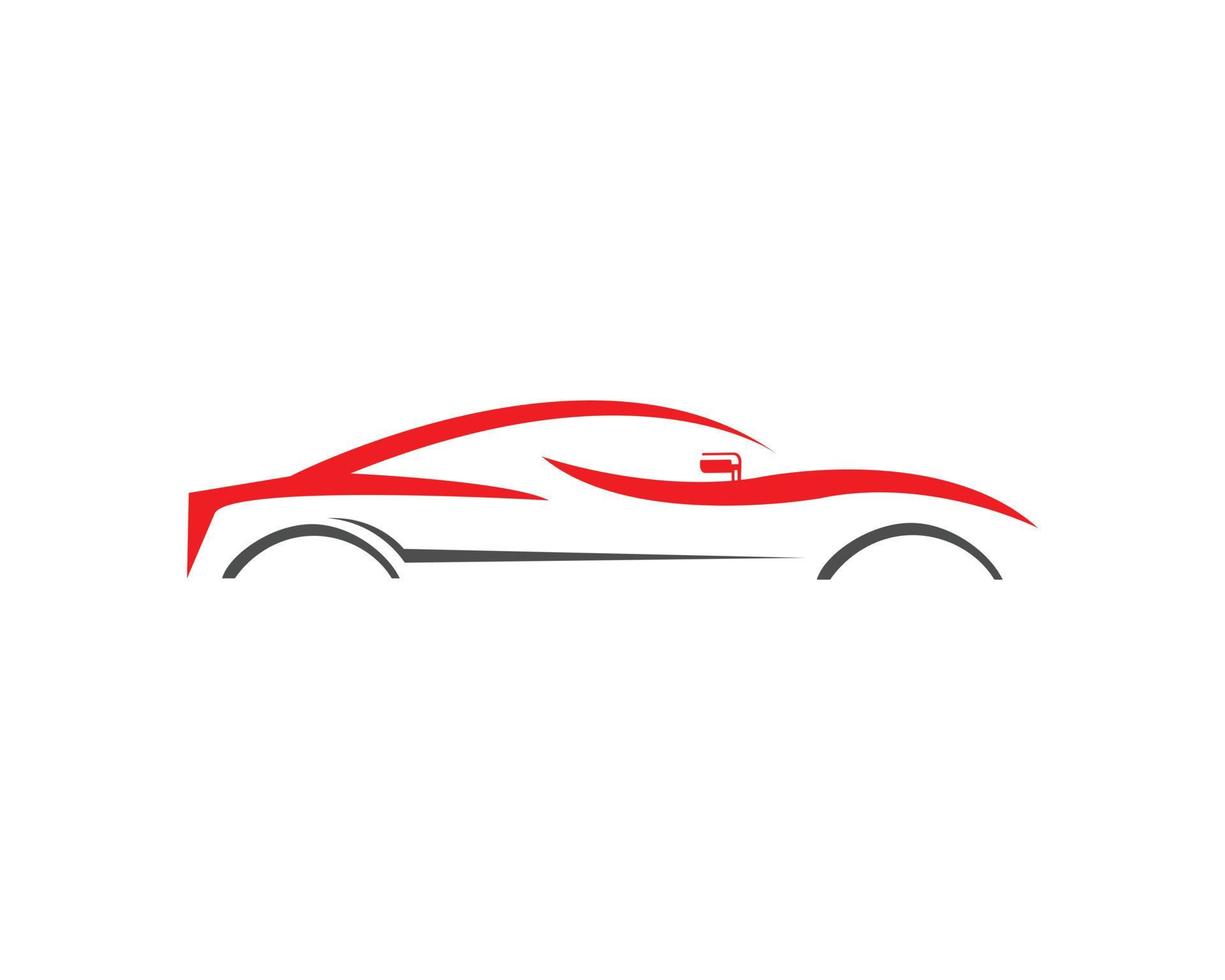 Auto mit Sportwagen Logo Design Symbol Vektor Symbol Illustration.