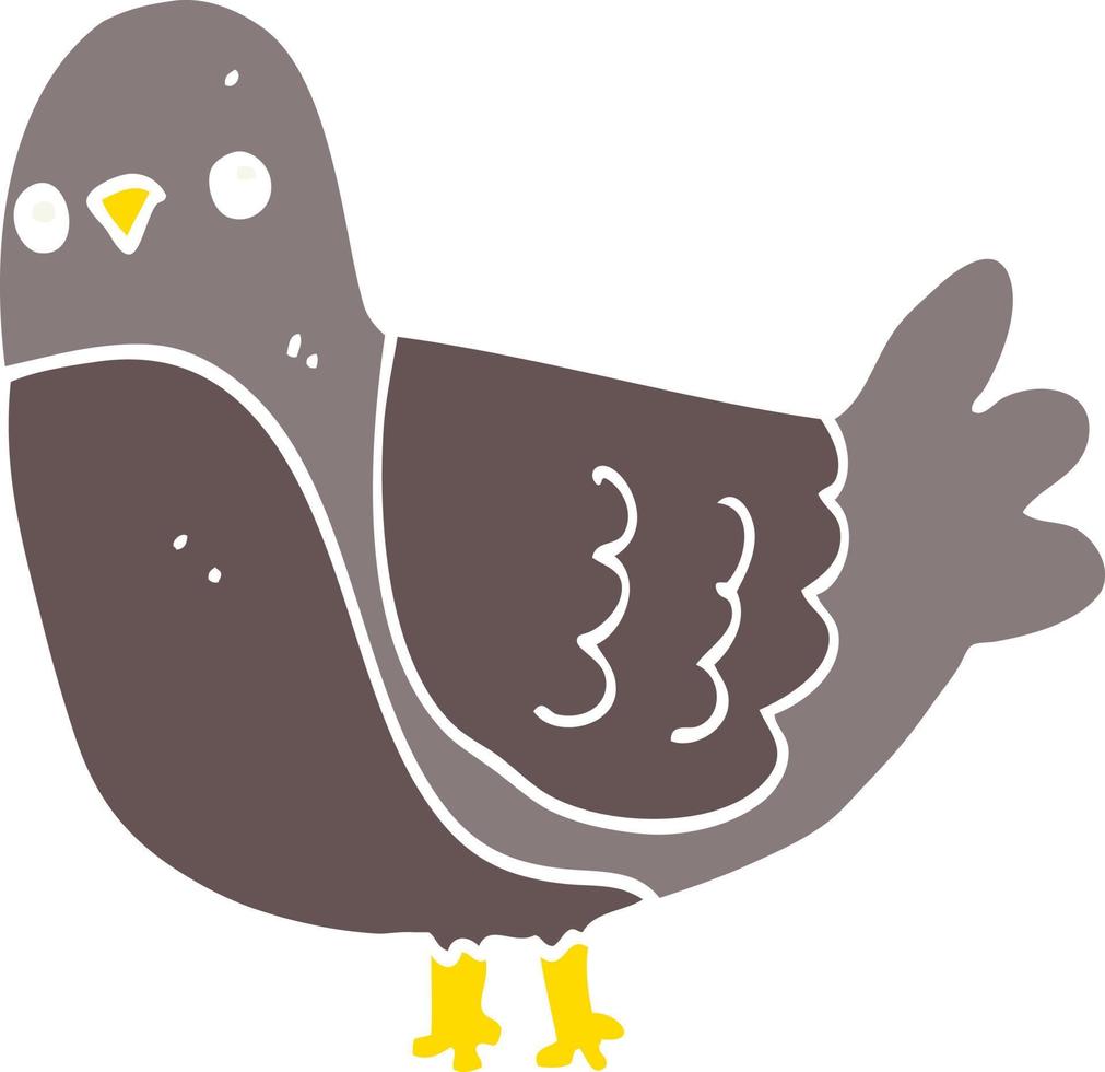 Cartoon-Vogel im flachen Farbstil vektor