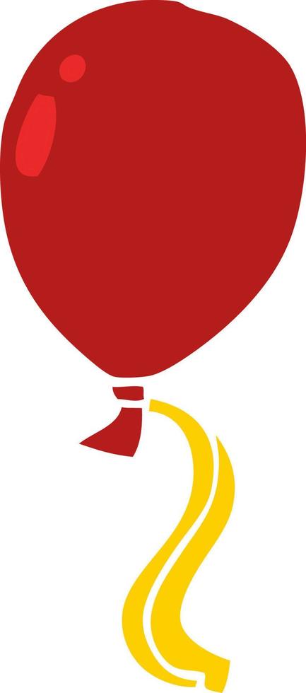 tecknad serie klotter röd ballong vektor