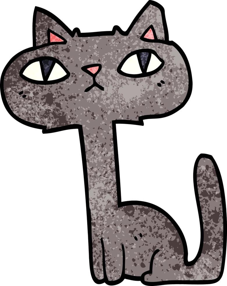 Cartoon-Doodle lustige Katze vektor