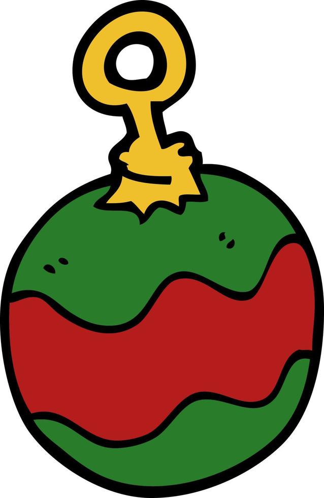Cartoon-Doodle Weihnachtskugel vektor