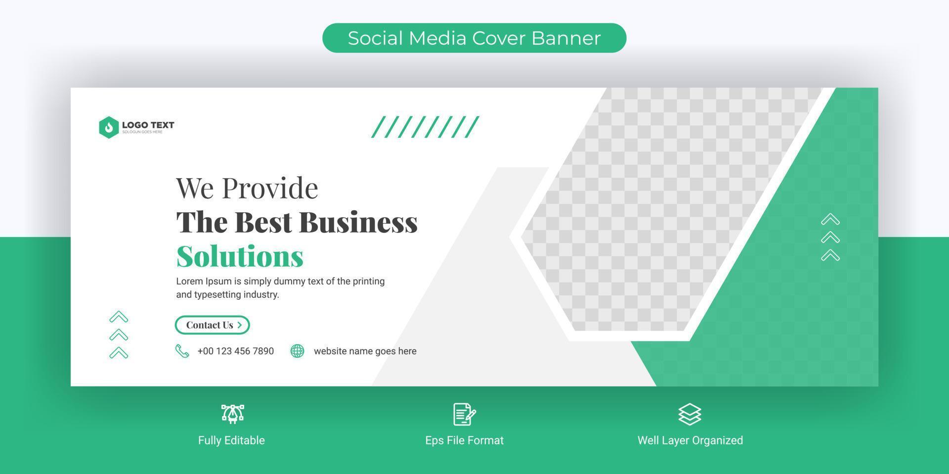 kreative Corporate Business Marketing Social Media Cover Banner Post Vorlage vektor