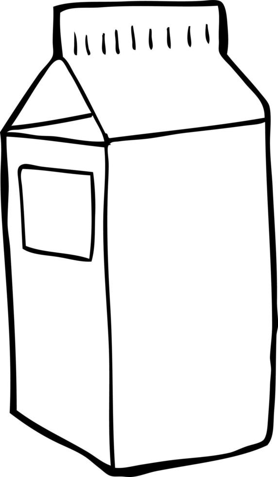 tecknad serie mjölk kartong vektor
