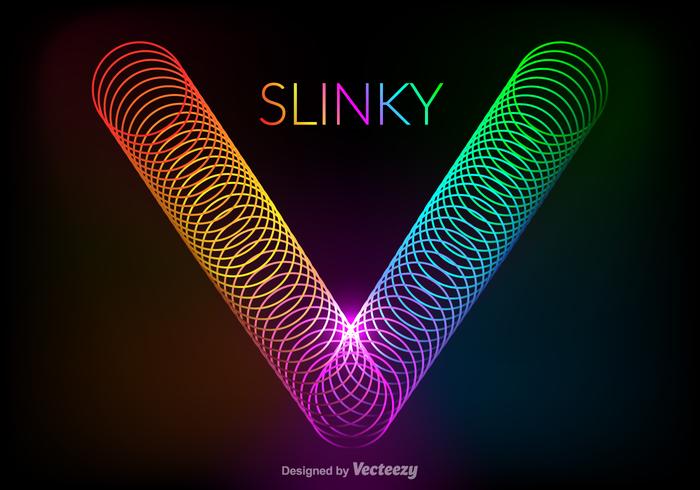 Gratis Färgrik Slinky Toy Vector
