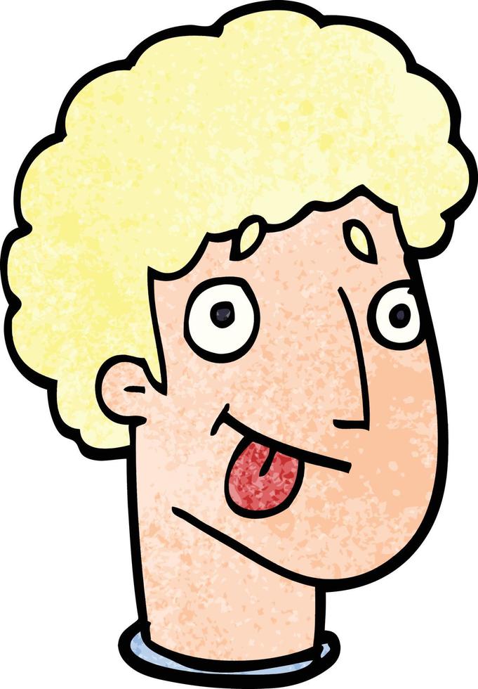 Cartoon-Doodle männliches Gesicht vektor