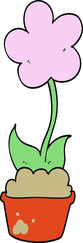 süße Cartoon-Blume vektor
