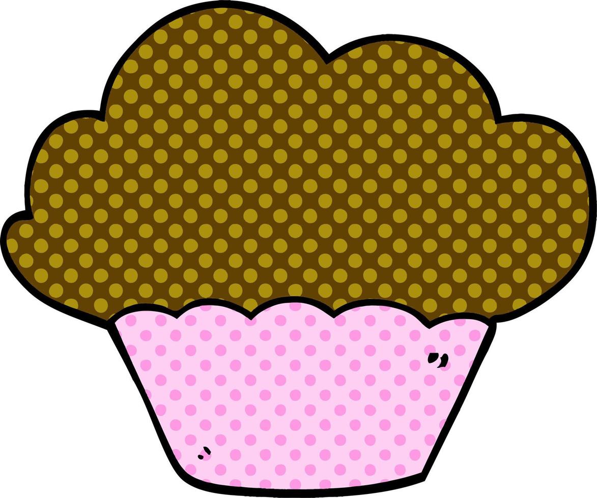 Cartoon-Doodle-Cupcake vektor