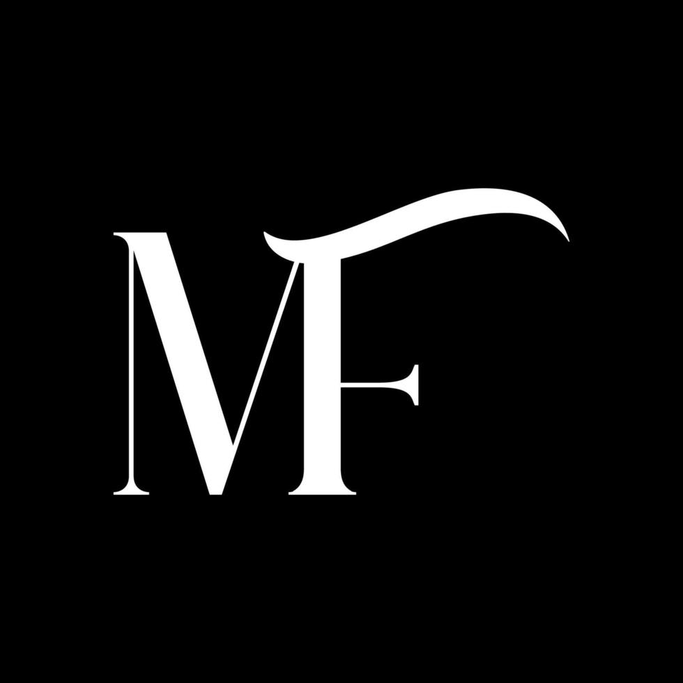 Anfangsbuchstabe mf Logo Vektor kostenlose Vektorvorlage