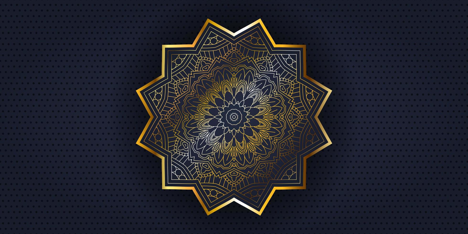 dekorativa mandala design banner vektor