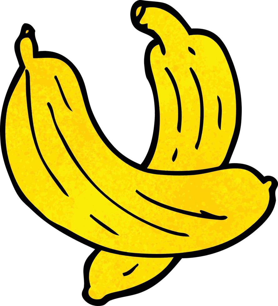 tecknad serie klotter par av bananer vektor
