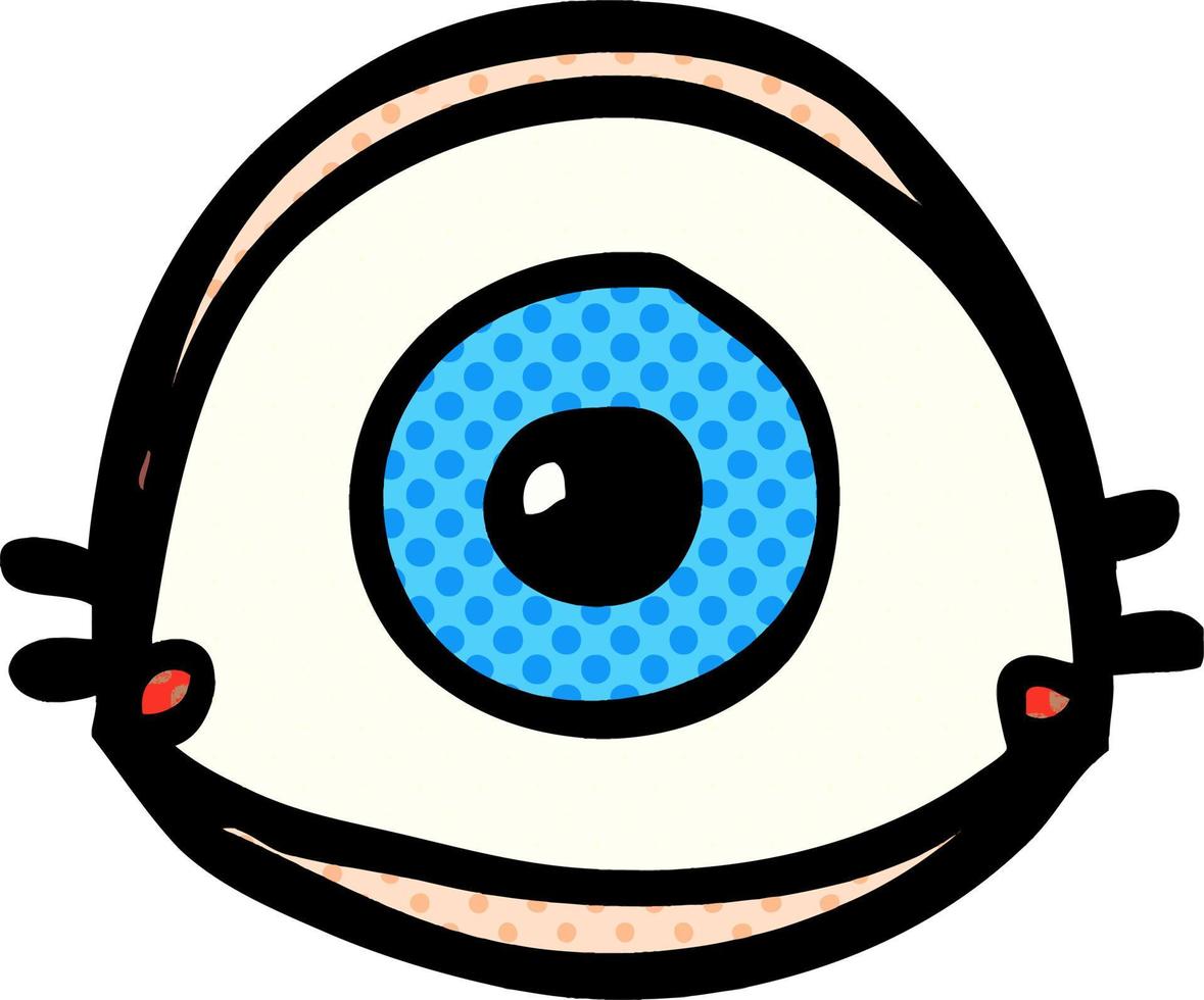 Cartoon-Doodle blaues Auge vektor