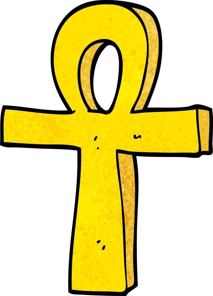 Cartoon-Doodle eines Ankh vektor