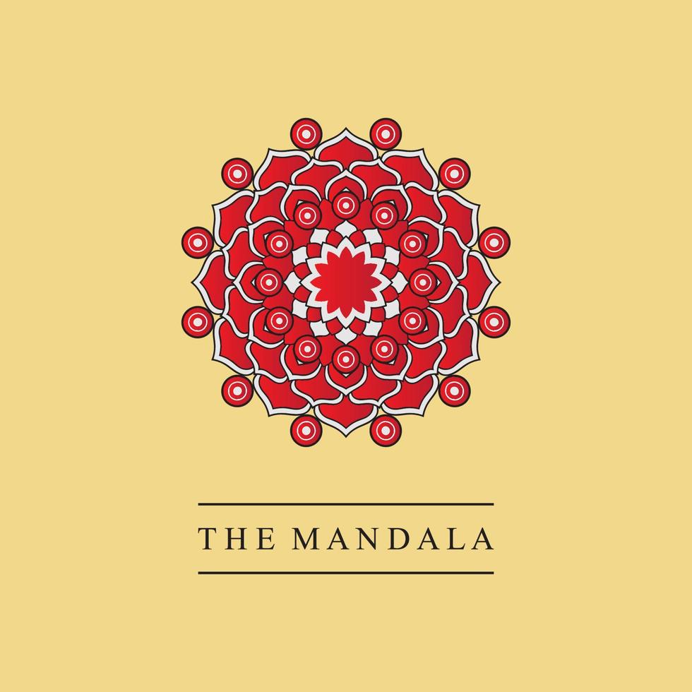 mandala ikon och symbol logotyp vektor