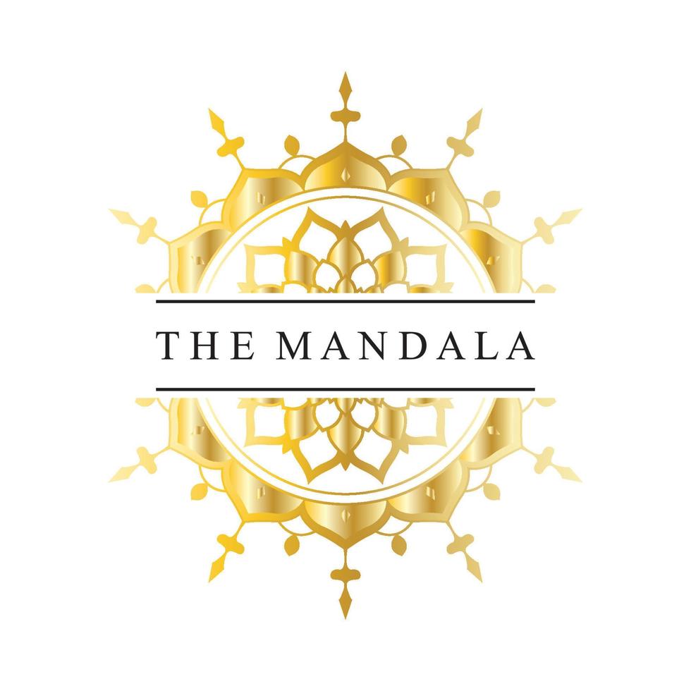 mandala ikon och symbol logotyp vektor
