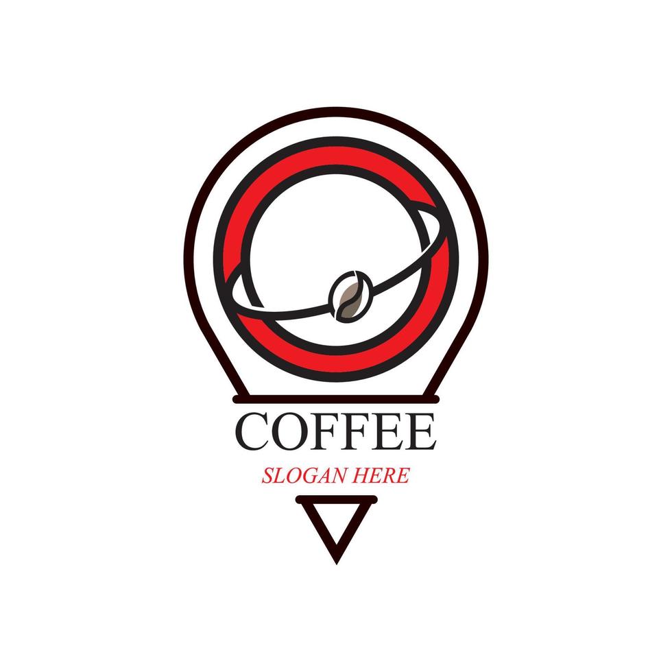 Kaffeetasse-Logo-Vorlage vektor