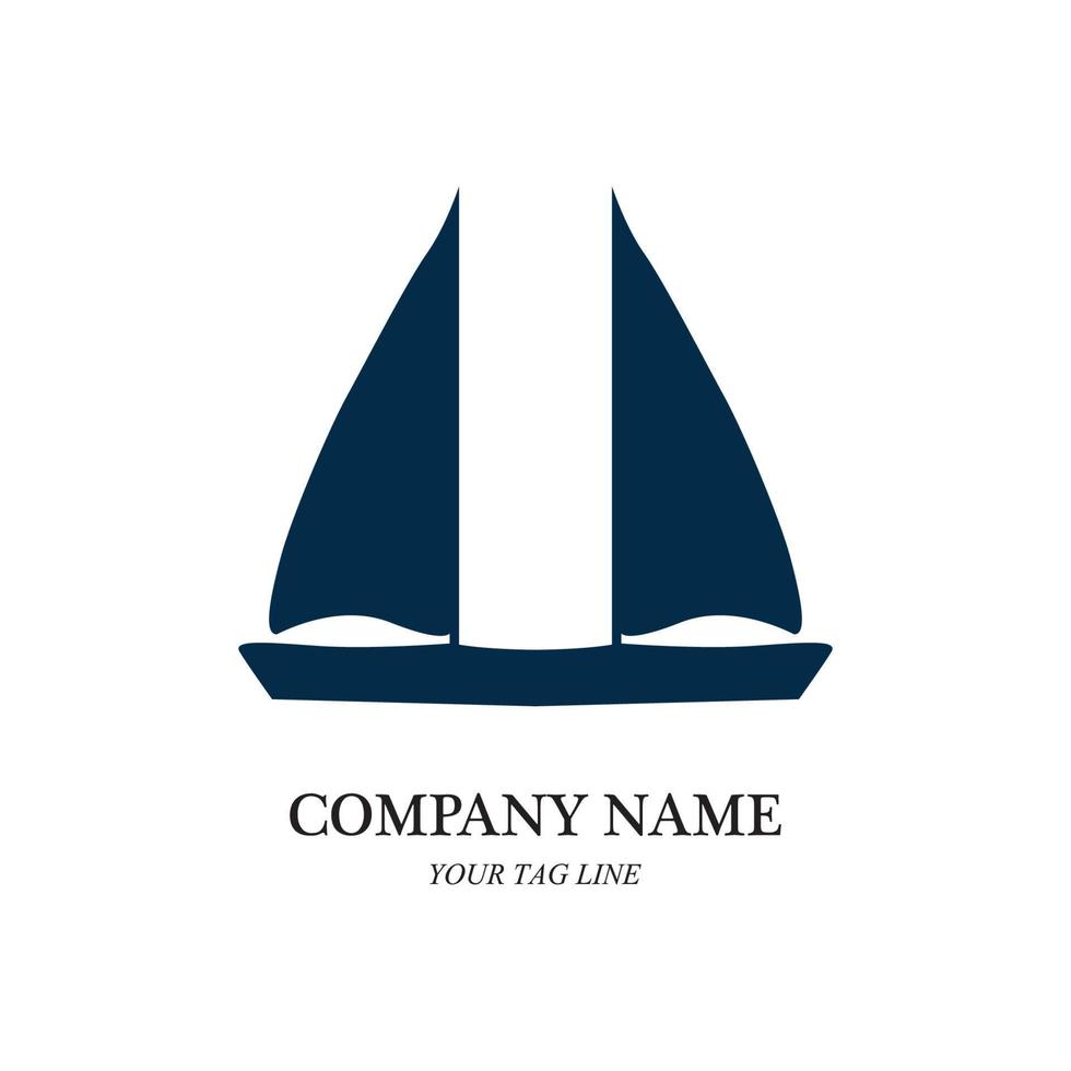 segelbåt logotyp och symbol vektor