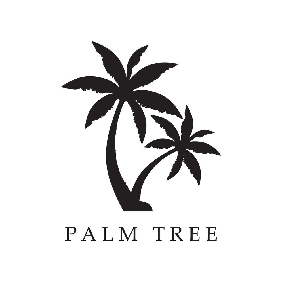 palm träd sommar logotyp mall vektor