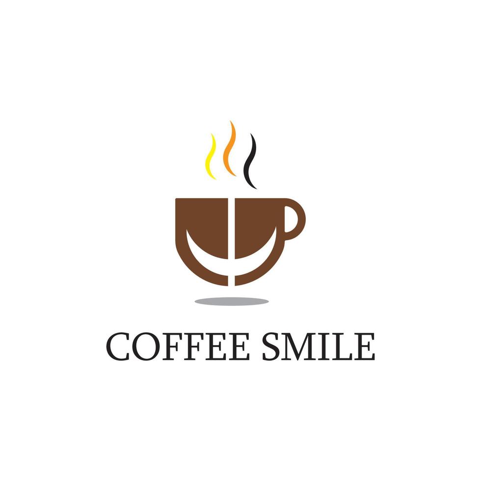kaffekopp logotyp mall vektor