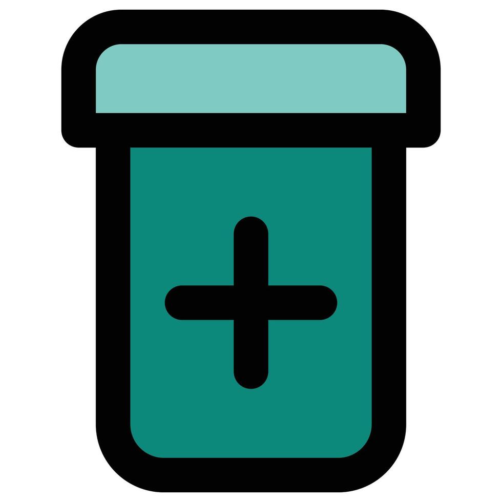 Symbol für Medizinglas, Gesundheitsthema vektor