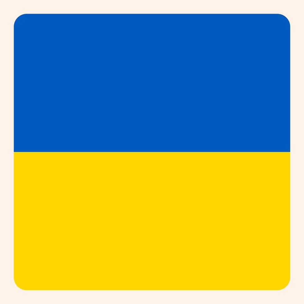 ukraina fyrkant flagga knapp, social media kommunikation tecken, företag ikon. vektor