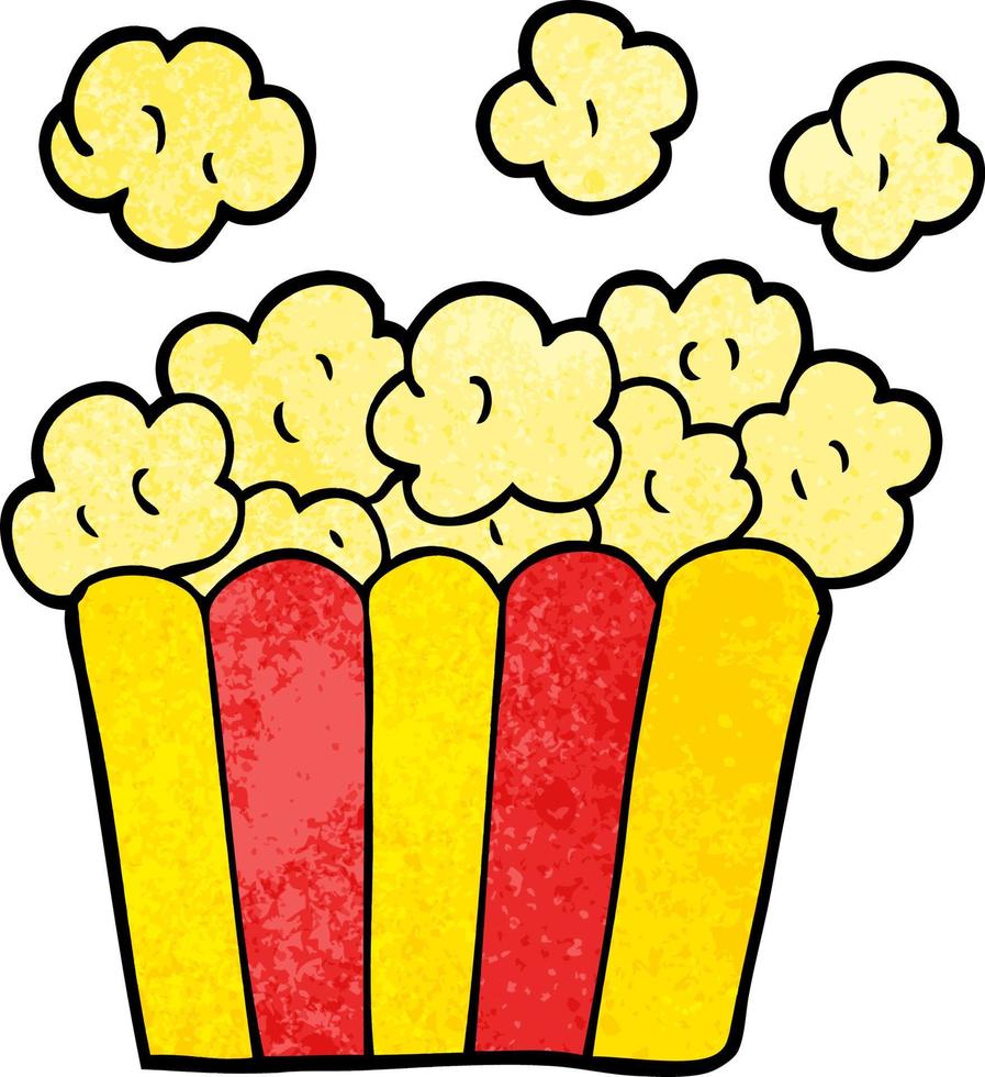 Cartoon-Doodle-Kino-Popcorn vektor