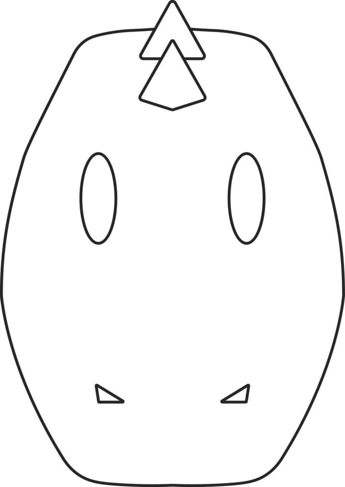 Abbildung in schwarzen Linien Abbildung des Tierkopfes vektor