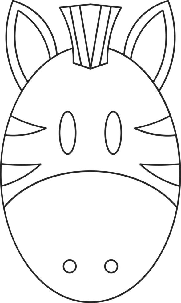 illustration i svart rader djur- huvud illustration vektor