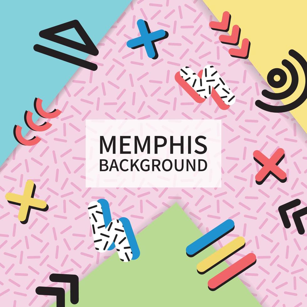 Memphis abstrakter Hintergrunddesign-Kunstvektor vektor