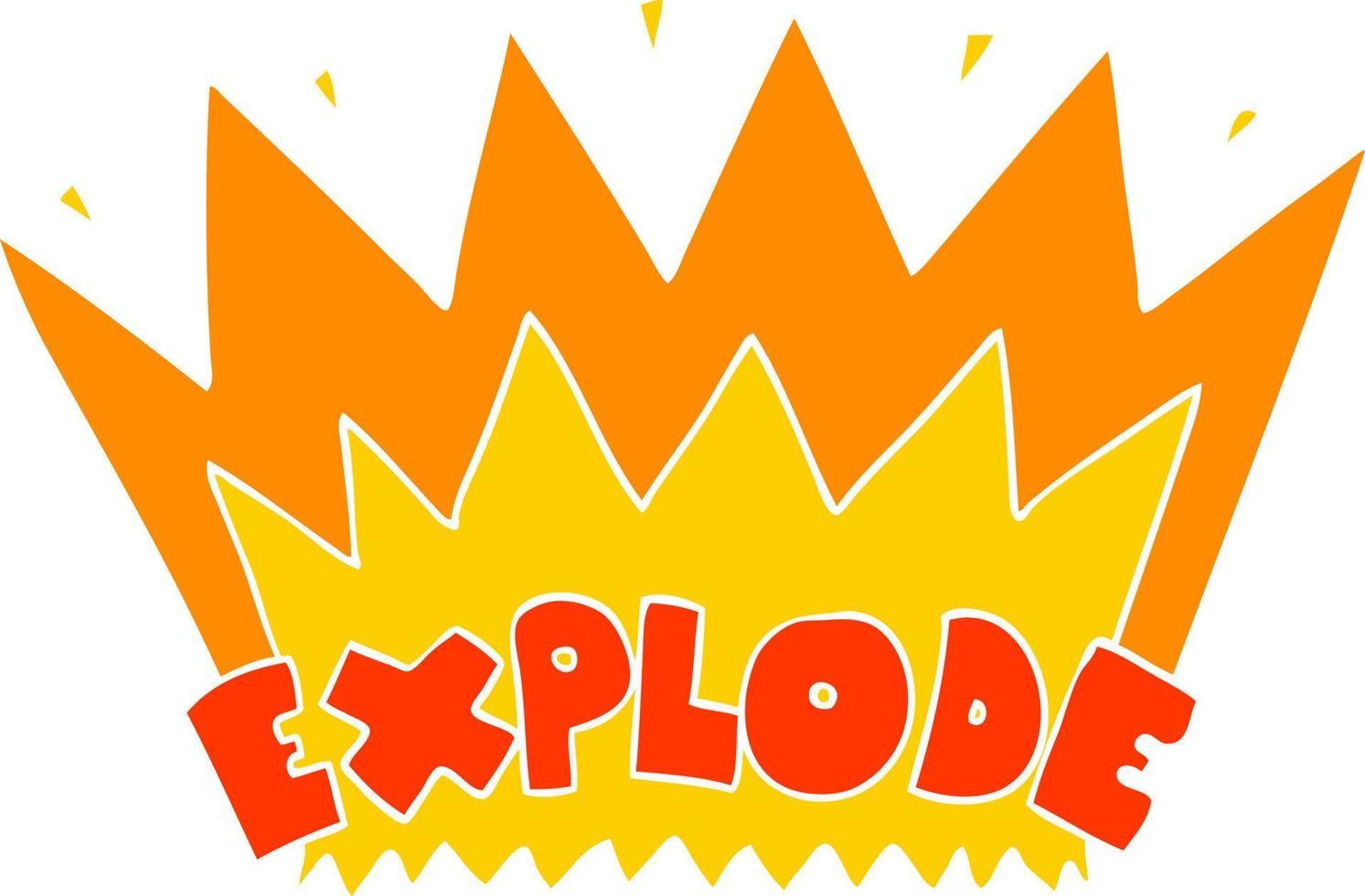 Cartoon-Explosion im flachen Farbstil vektor