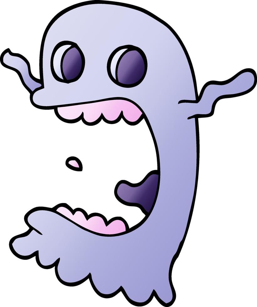 tecknad doodle spöklika spöke vektor
