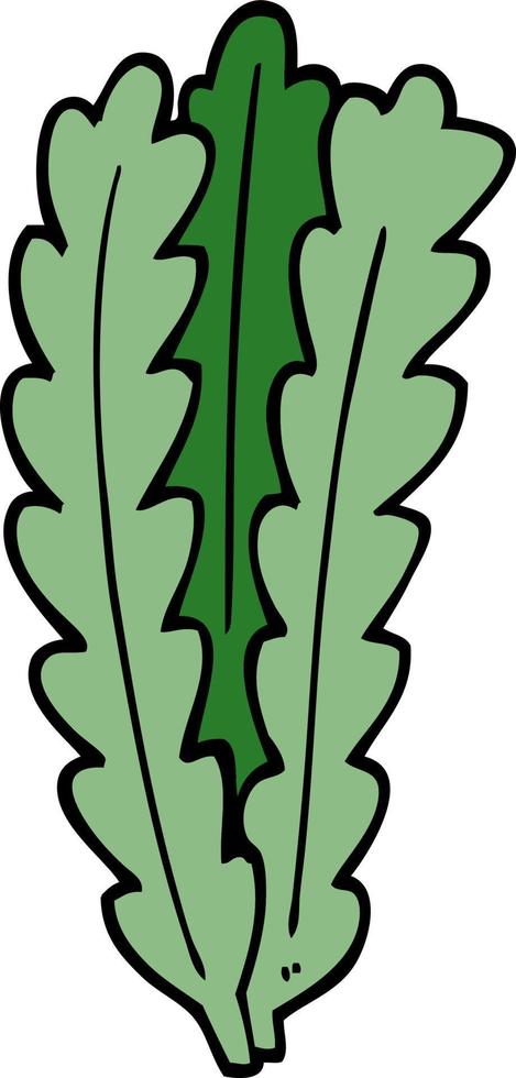Cartoon-Doodle grüne Blätter vektor