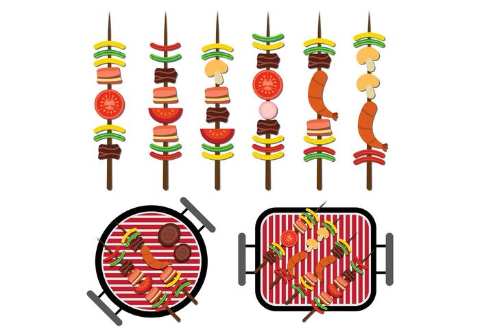 Brochette Ikoner Vector