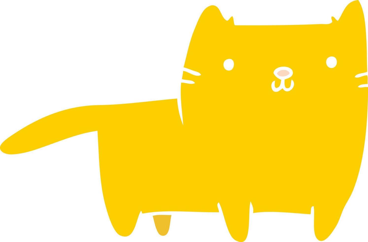 Cartoon-Katze im flachen Farbstil vektor