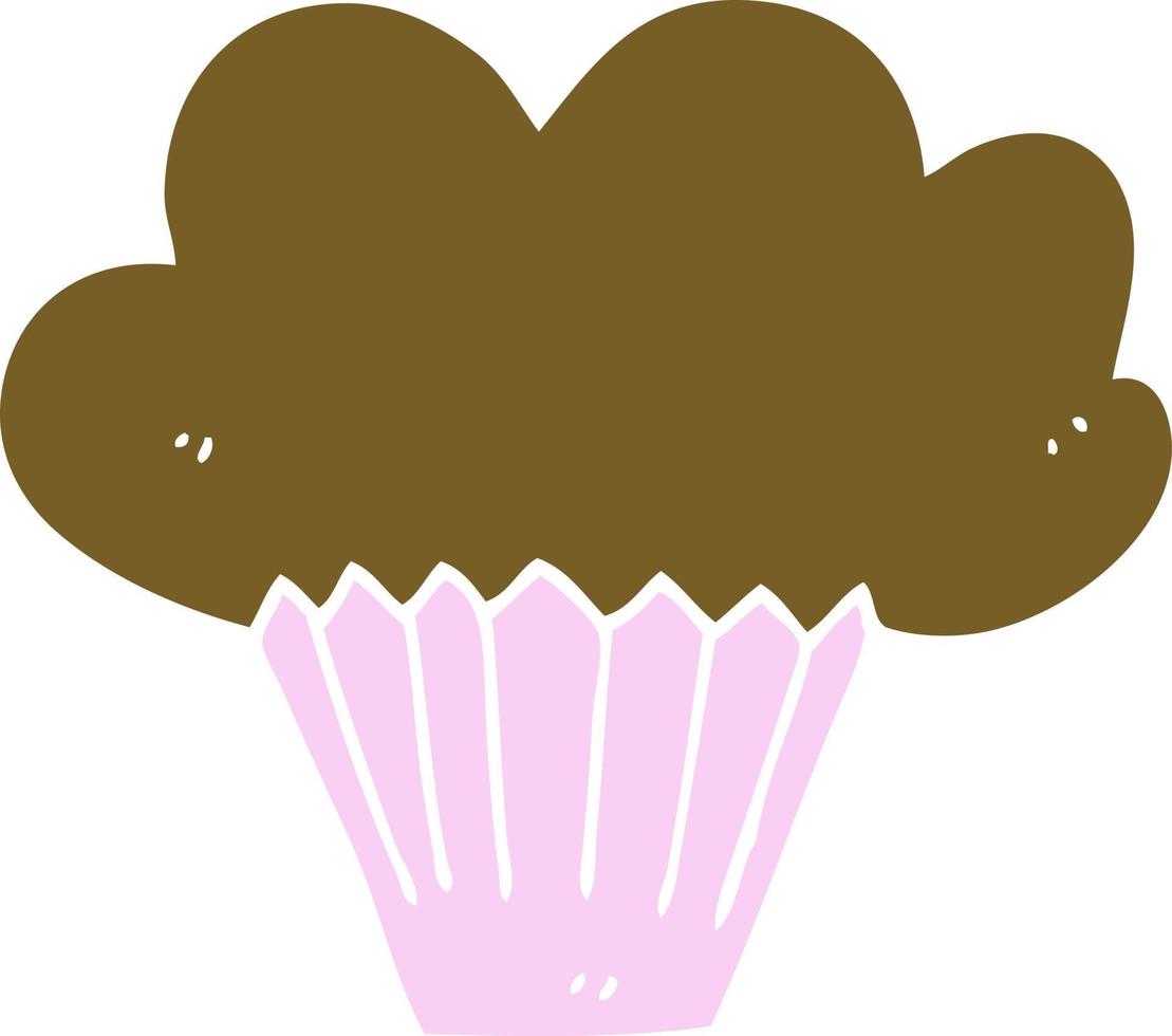 tecknad serie klotter muffin vektor