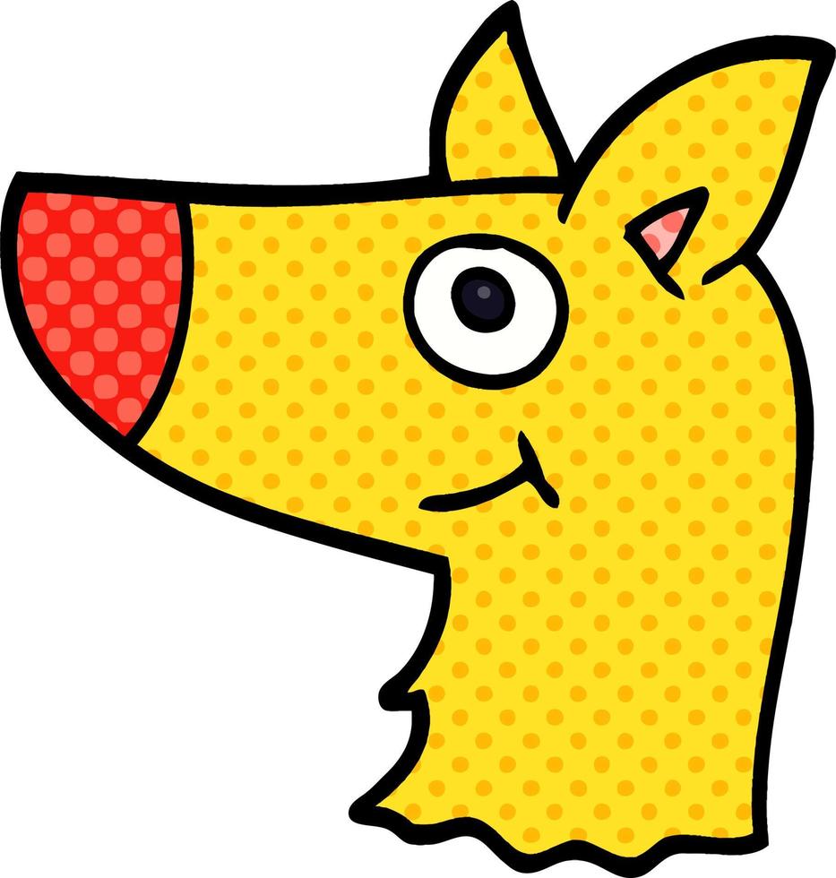 Cartoon-Doodle glückliches Hundegesicht vektor