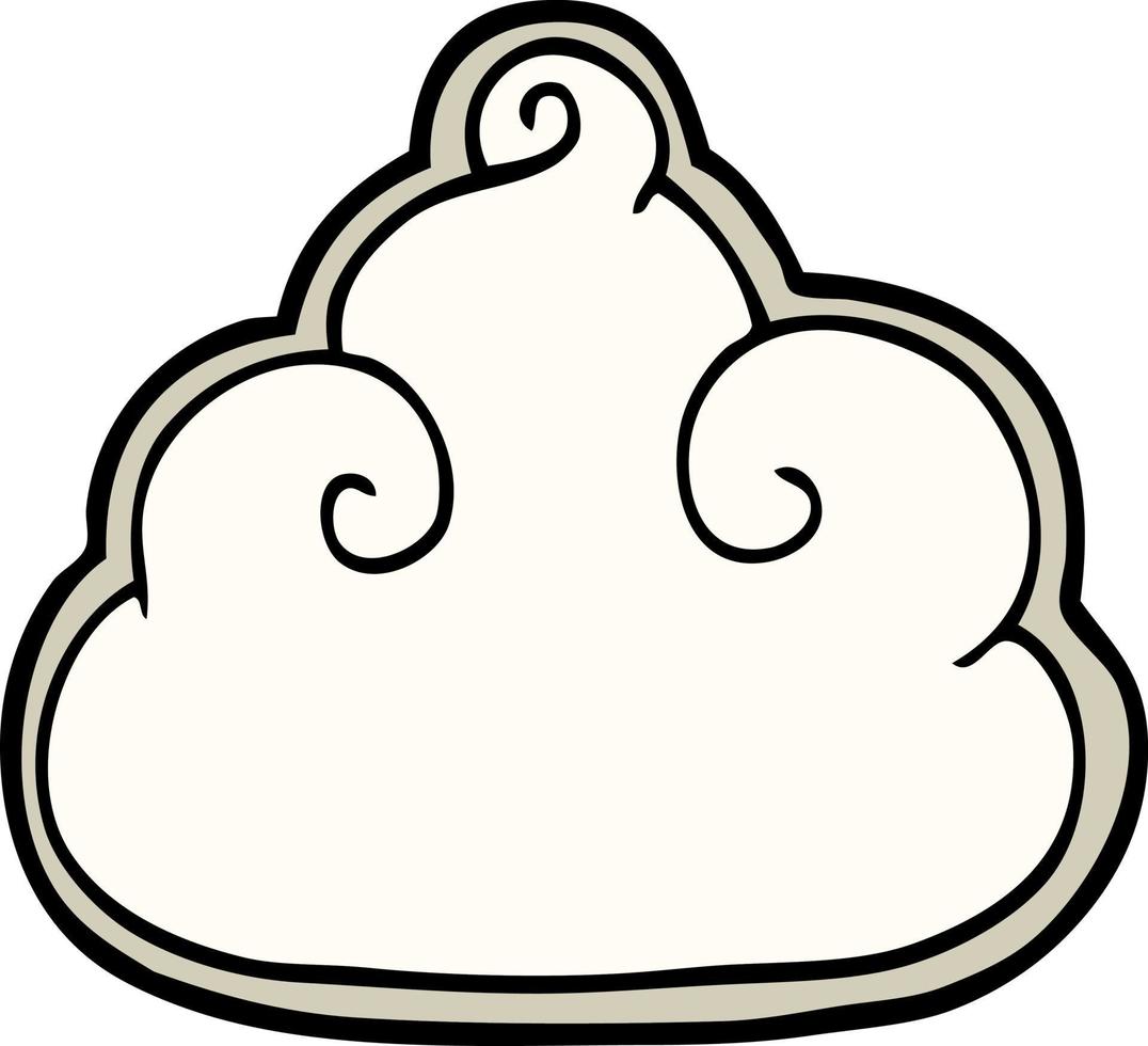 tecknad serie klotter moln symbol vektor