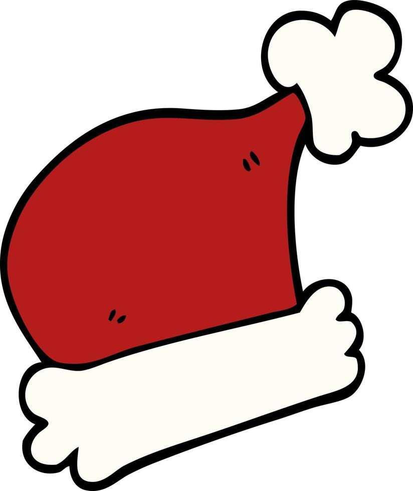 tecknad doodle jul hattar vektor