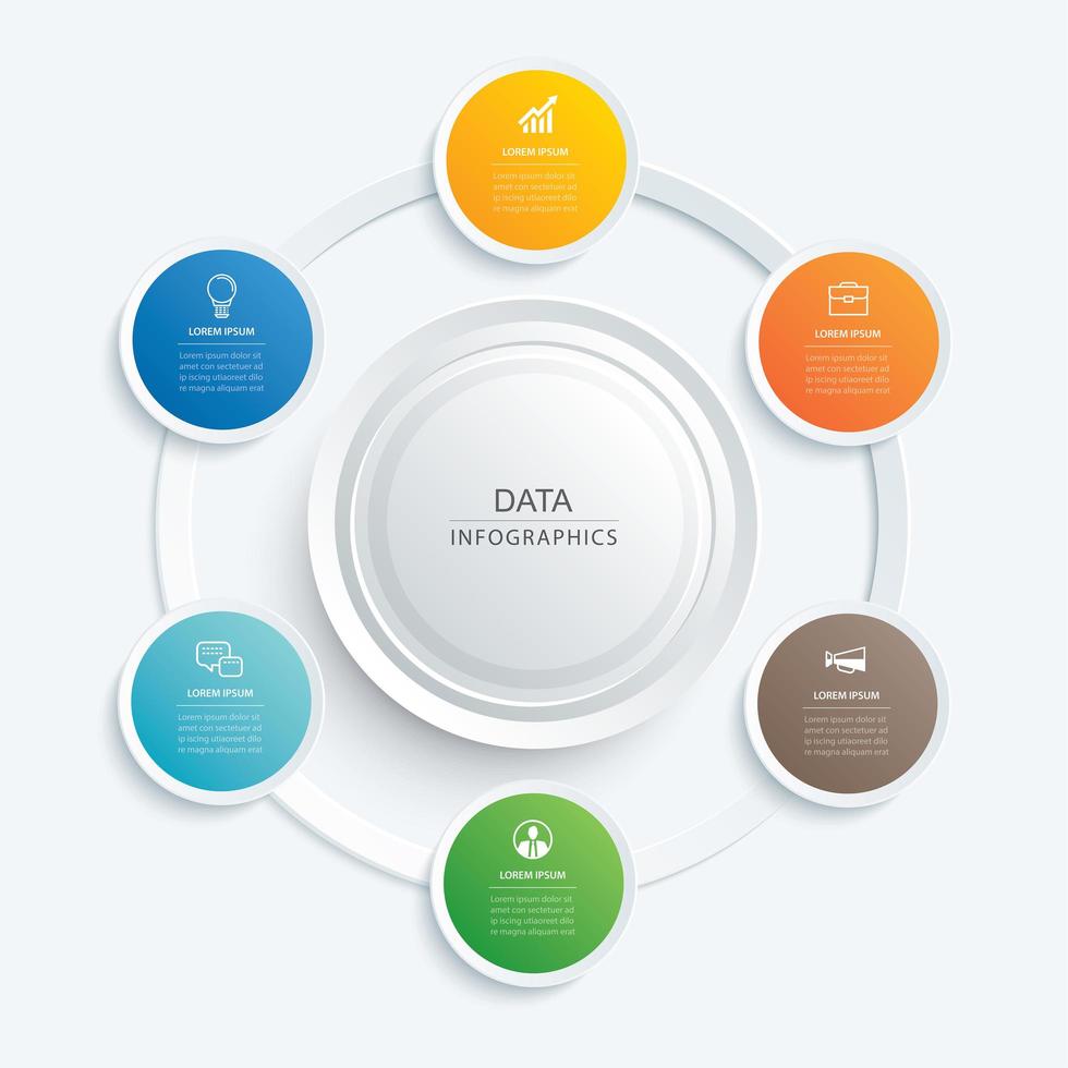 infografikretsar för data vektor