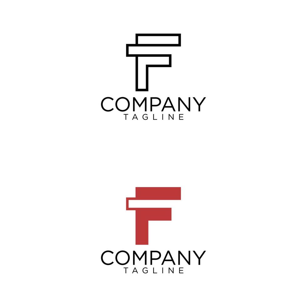 f-Logo-Design und Premium-Vektorvorlagen vektor